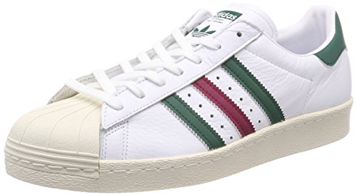 adidas Herren Superstar 80S CQ2654 Sneaker, Mehrfarbig (White 001), 46 2/3 EU